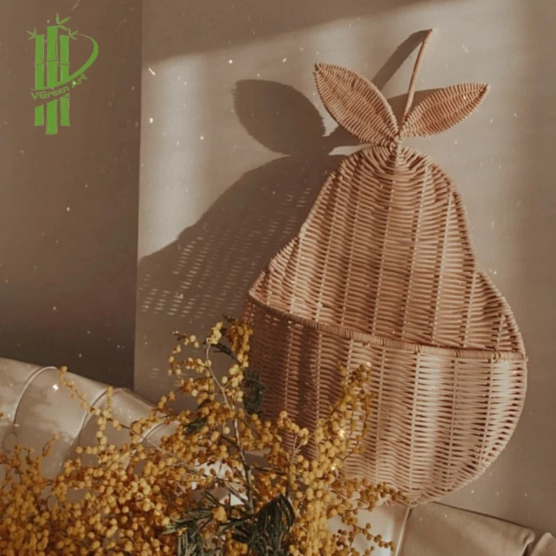 Декор для детской комнаты Бамбуковая ротанговая настенная подвесная корзина грушевидные цветочные горшки и кастрюли декор детей домашний