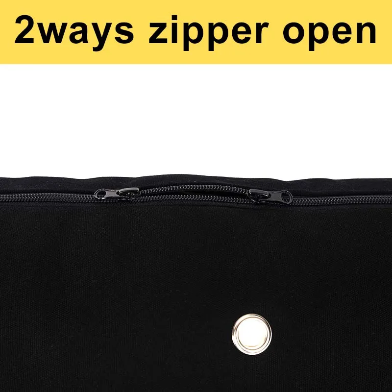 
BSCI factory zipper big openning yoga mat bag cotton canvas private label 