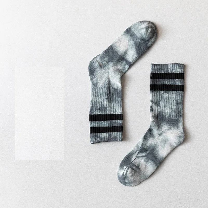 Носки мужские хлопковые трикотажные короткие штаны с принтом в полоску на осень и зиму