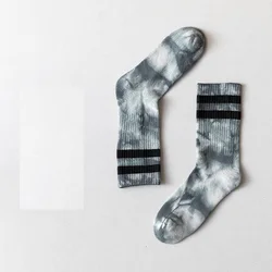 Носки мужские хлопковые, трикотажные короткие штаны с принтом в полоску, на осень и зиму