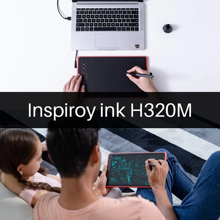 New Inspiroy Ink H320M graphic tablet professional digital pen writing drawing pad for laptop