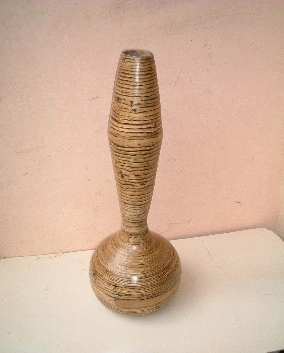  Vietnam handmade Spun-bamboo round vase suitable for home-decor houseware tableware and