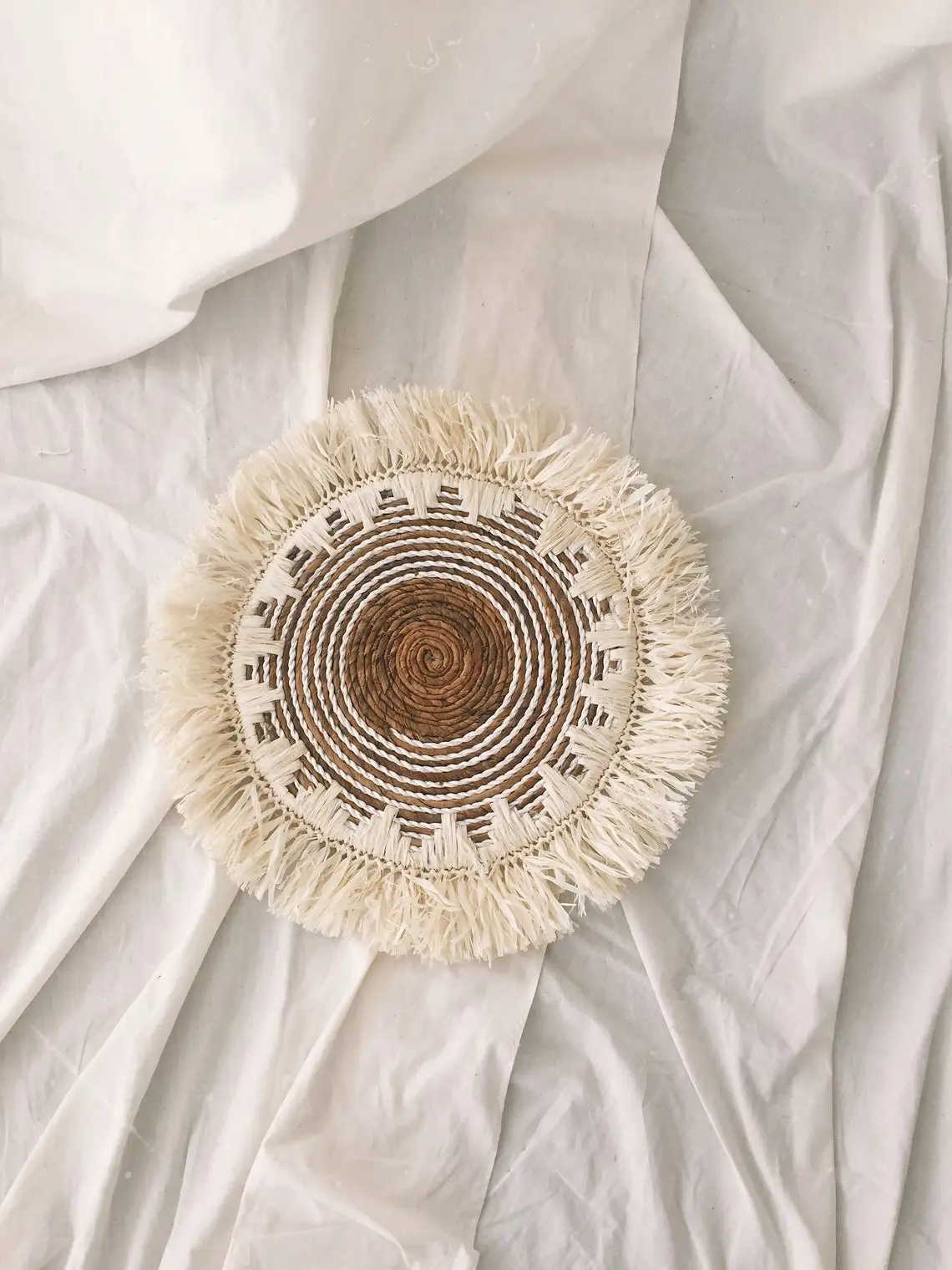 Bohemian Raffia Crafts Lion Head Home Kids Room Decor Woven Wall Decor for living room, bedroom, shop