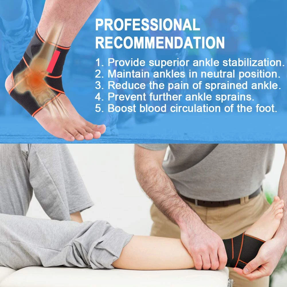 Adjustable Ankle Support Custom Neoprene Ankle Brace Flexible open toe Breathable Ankle support Wraps