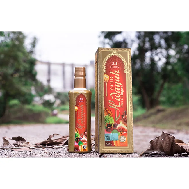 Hidayah Gold Plus Collagen Herbs Collagen Drinks with Selected Herbal and Nutritious Fruits Helps To Improve Body Wellness