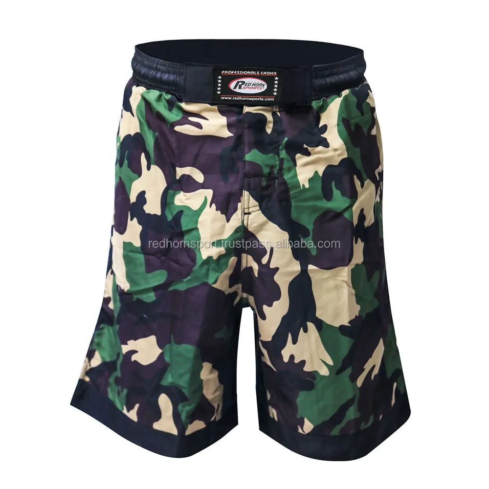 Grappling Micro Stretch Material Make Your Own Design Custom Sublimated Fight Camo MMA Shorts