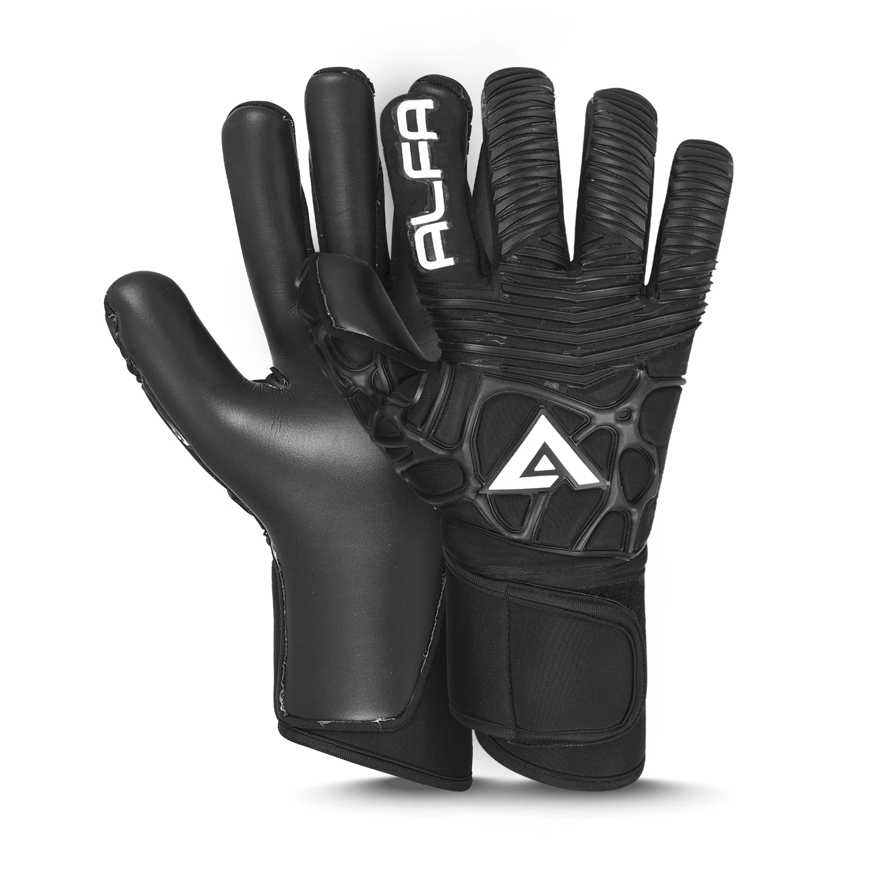 Flour Goalkeeper Gloves Alfa Logo Best Quality Goalkeeper Gloves Finger save Goalkeeper Gloves