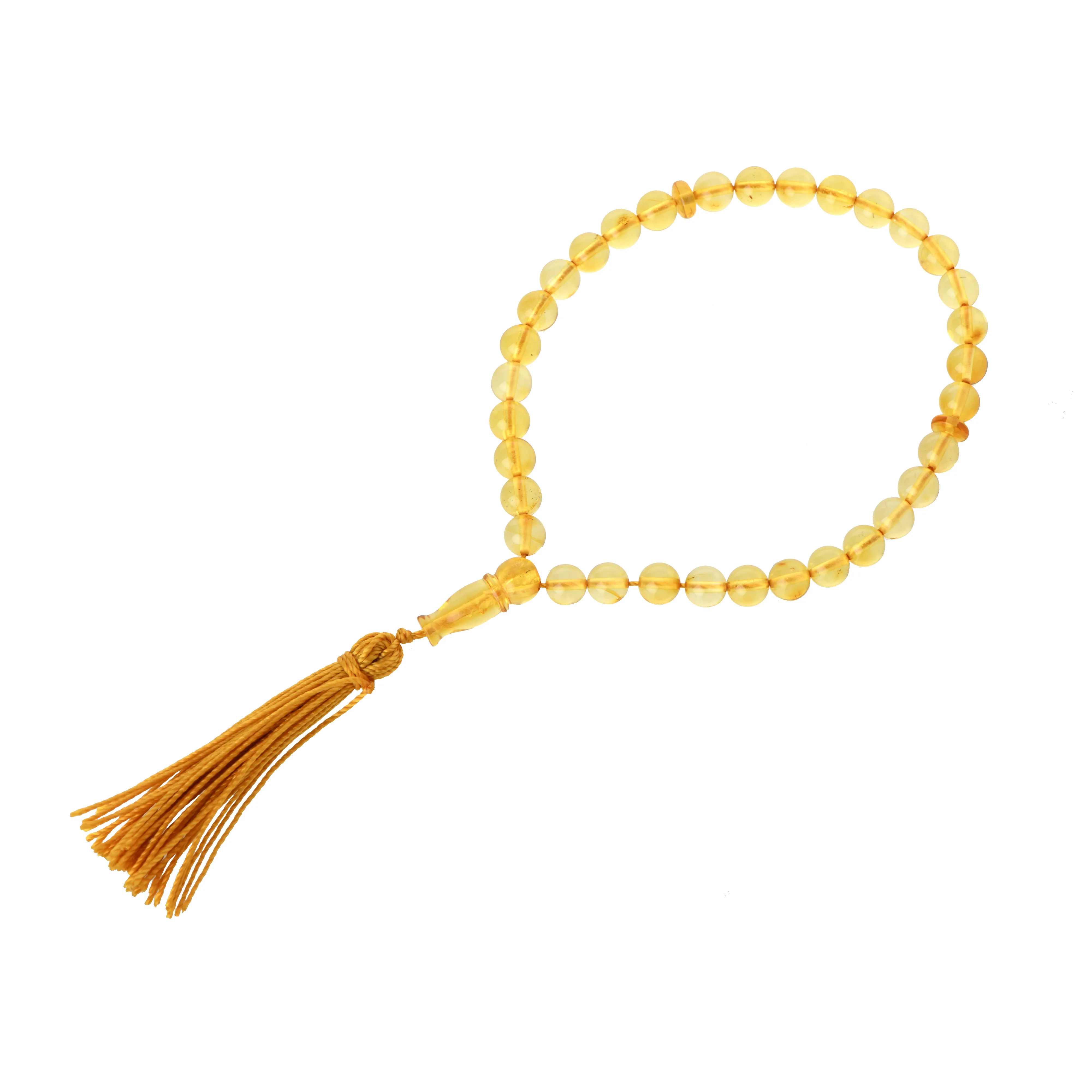 Muslim Prayer 33 Beads Baltic Amber Round Bead Necklace , Tesbih-Tasbih-Tasbeeh-Misbaha-Masbaha-Subha-Sebha-Sibha-Worry Beads-R
