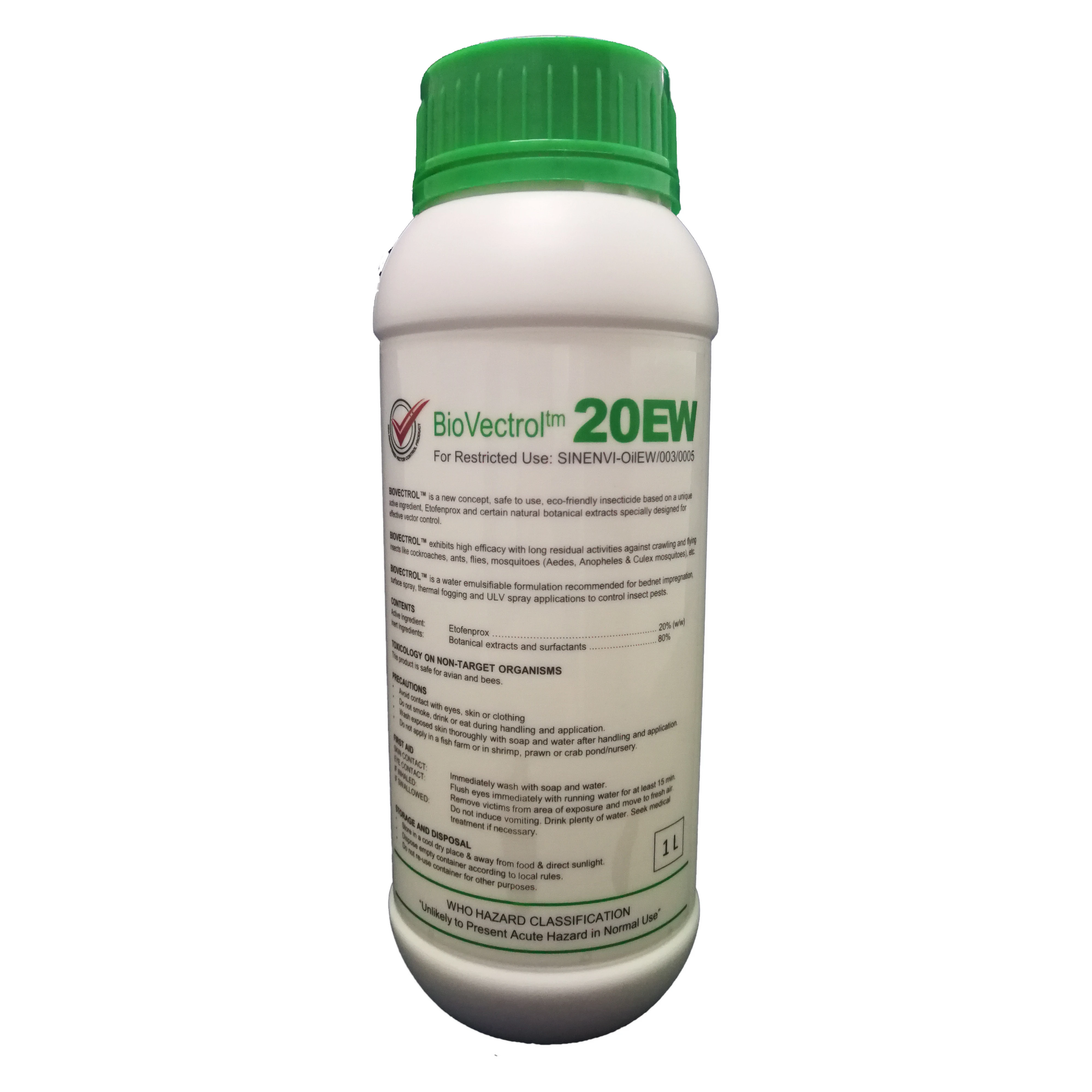 Сингапур органических веществ бытовой химии устойчивого biovectrol 20EW лекарства против паразитов инсектицида пестицида в бутылки упаковки