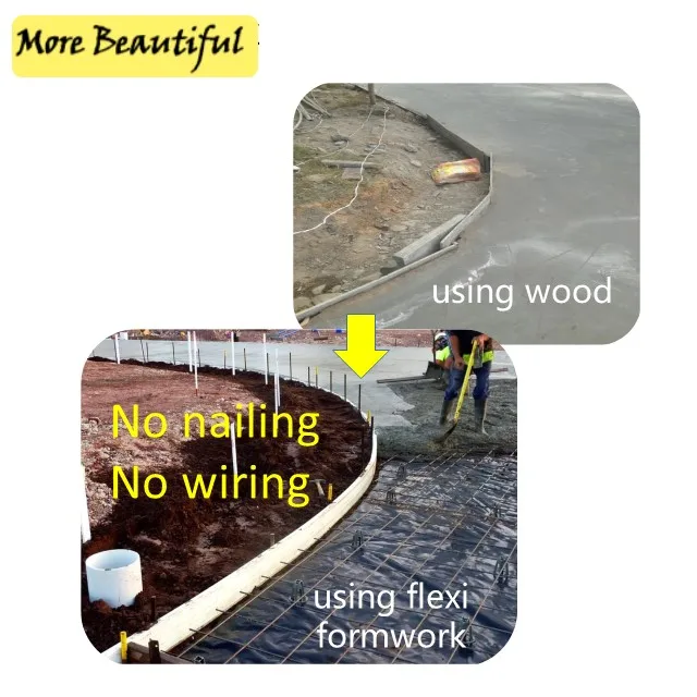 light weight plastic formwork  no nail no wiring fast work stable in water stackable easy to work artistic concrete work