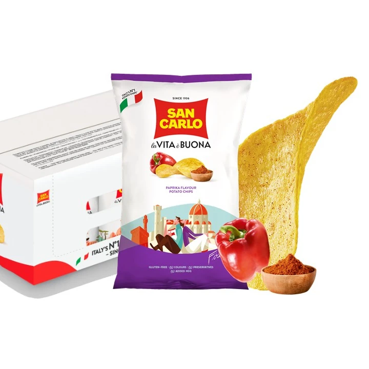 Made in Italy San Carlo paprika potato chips gr 150 premium quality