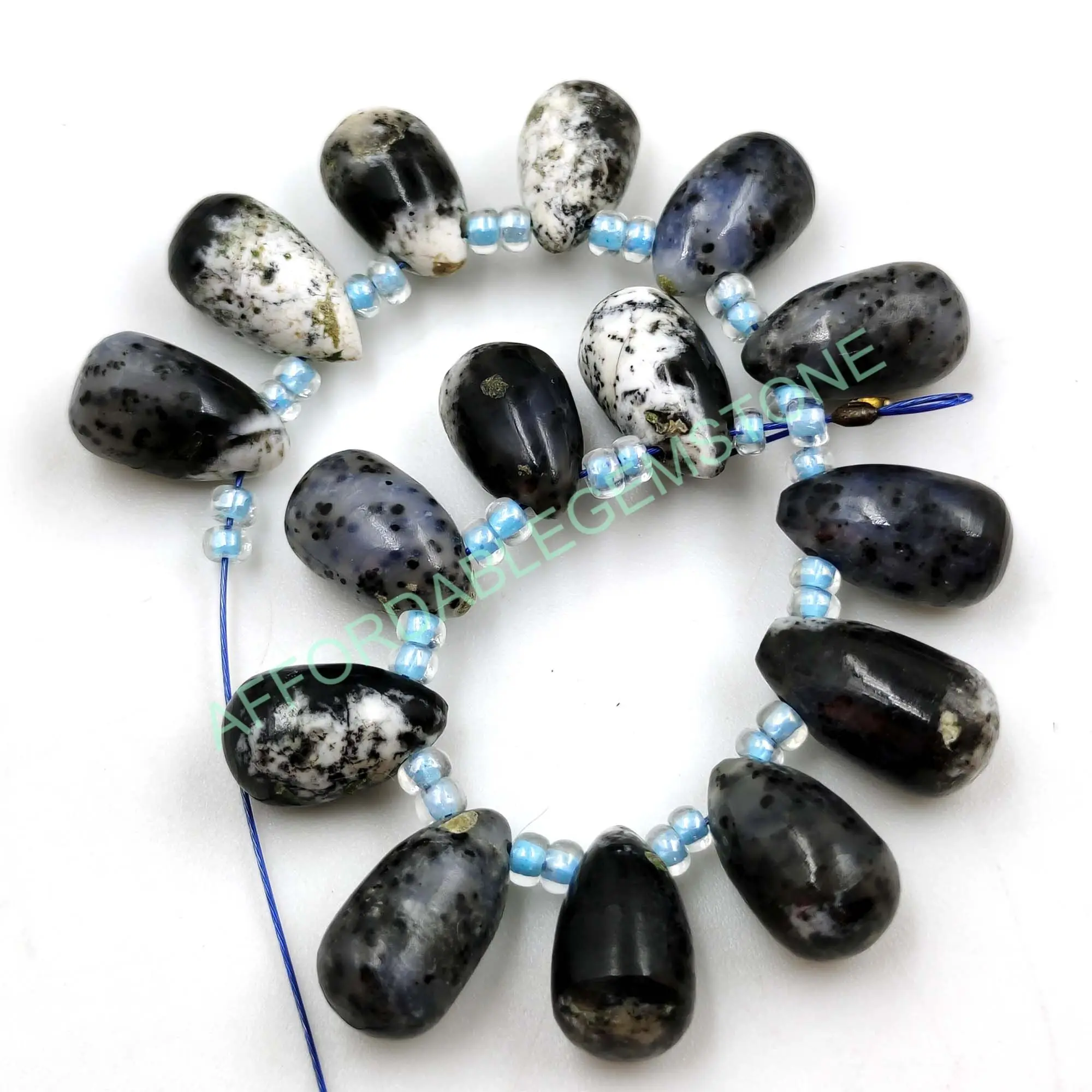 Natural dendrite opal teardrop shape stone top drilled stone cabochon gems loose gemstones wholesale gemstone rare gemstone bead