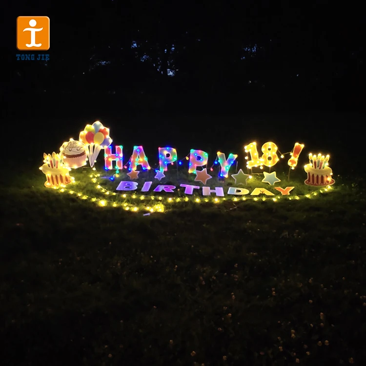 Наружное украшение с надписью на день рождения