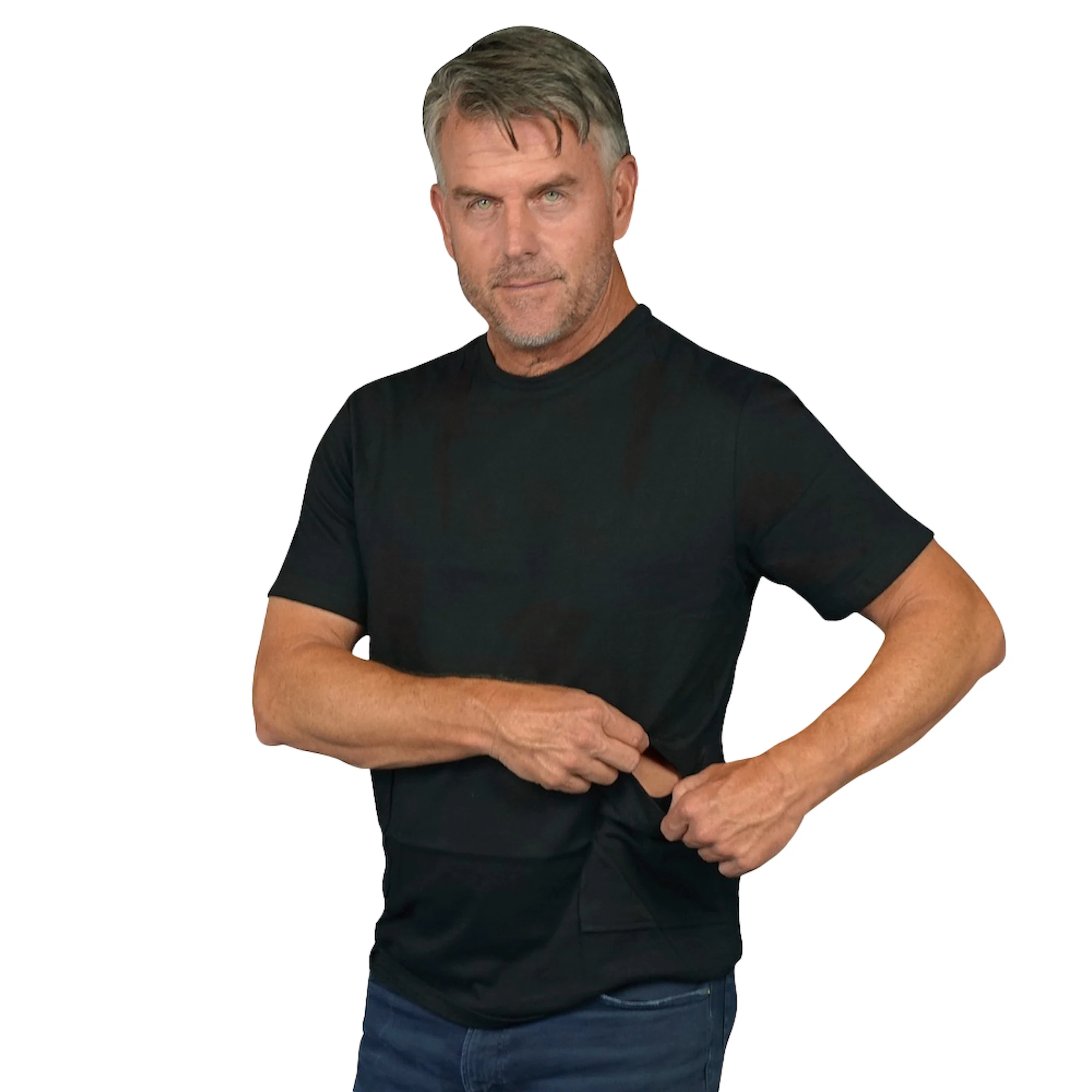 Мужская хлопковая рубашка с коротким рукавом, классический дизайн