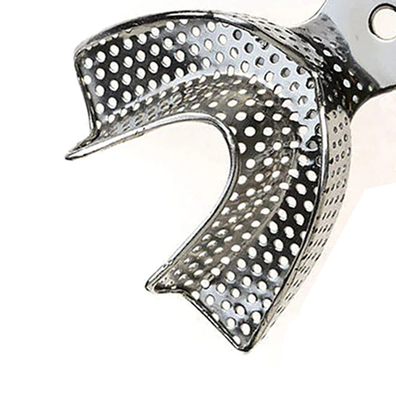 Оптовая продажа набор стоматологических оттисков перфорированные металлические многоразовые верхние нижние Маленькие средние большие стоматологические оттисковые лотки