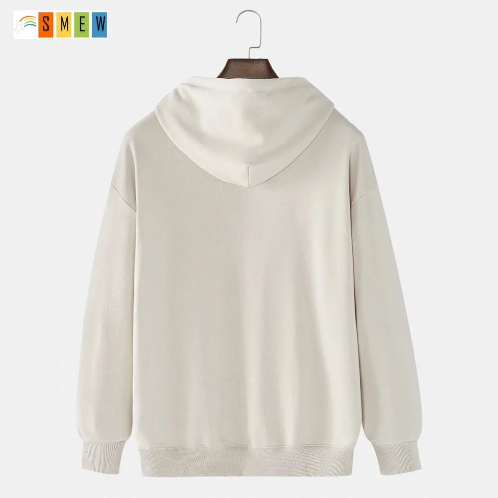 Mens You Decide Print Smile Pattern Drop Shoulder Hoodie With Pocket