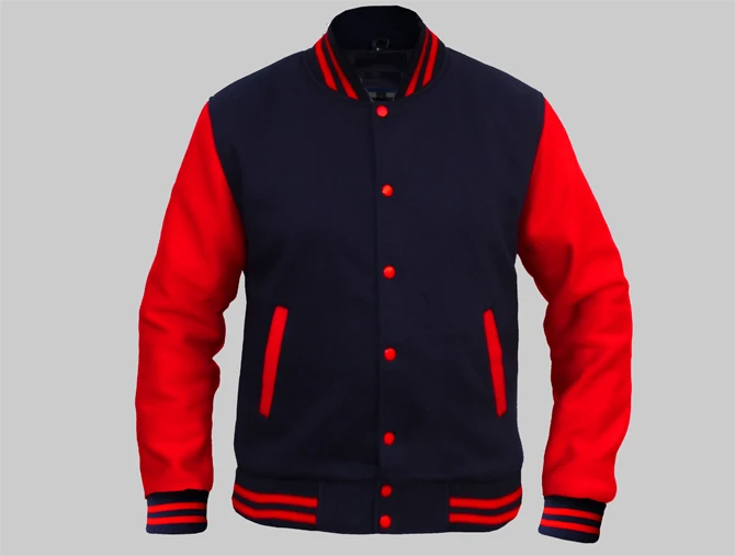 
baseball Varsity jacket for men custom logos with wool and leather sleeves / American Style wholesale schoolboy jackets 