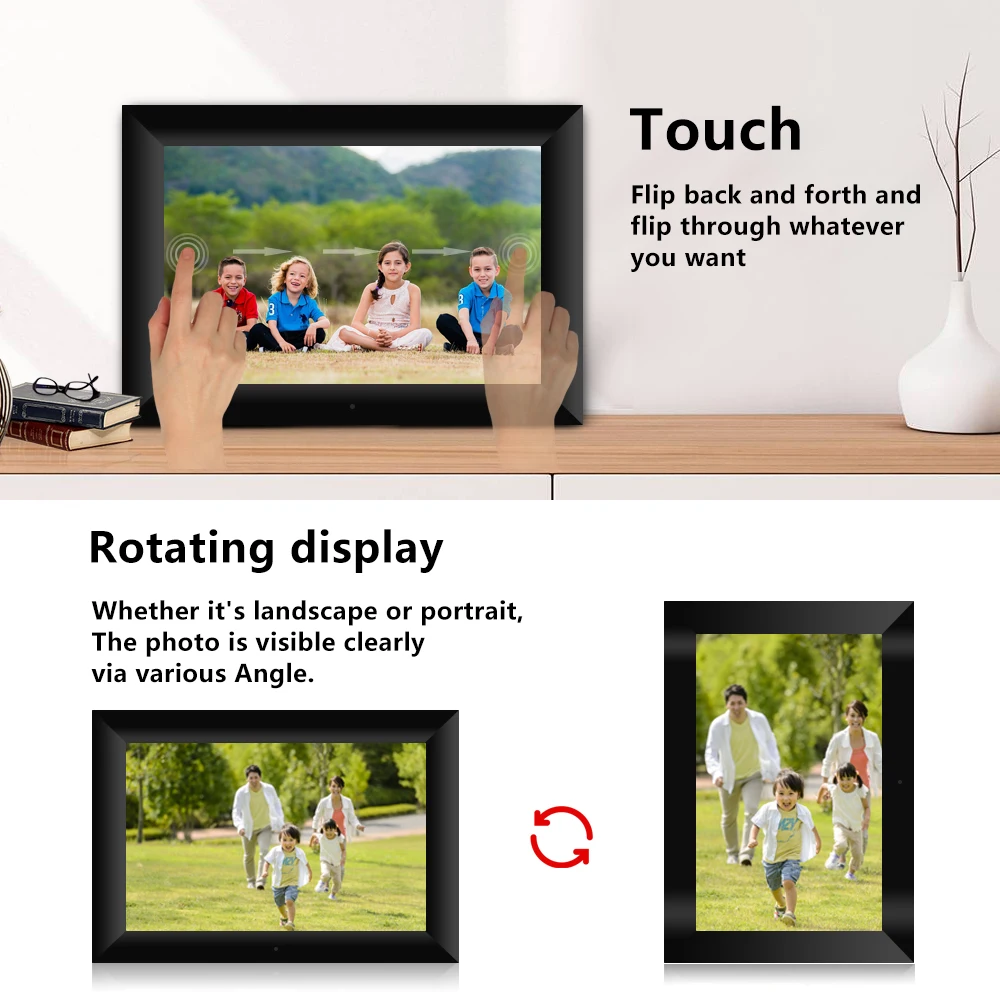 2021 IPS touch screen Android 10.1 Inch Cloud Smart HD IPS Wifi Digital Photo Frames Electronic Digital Picture