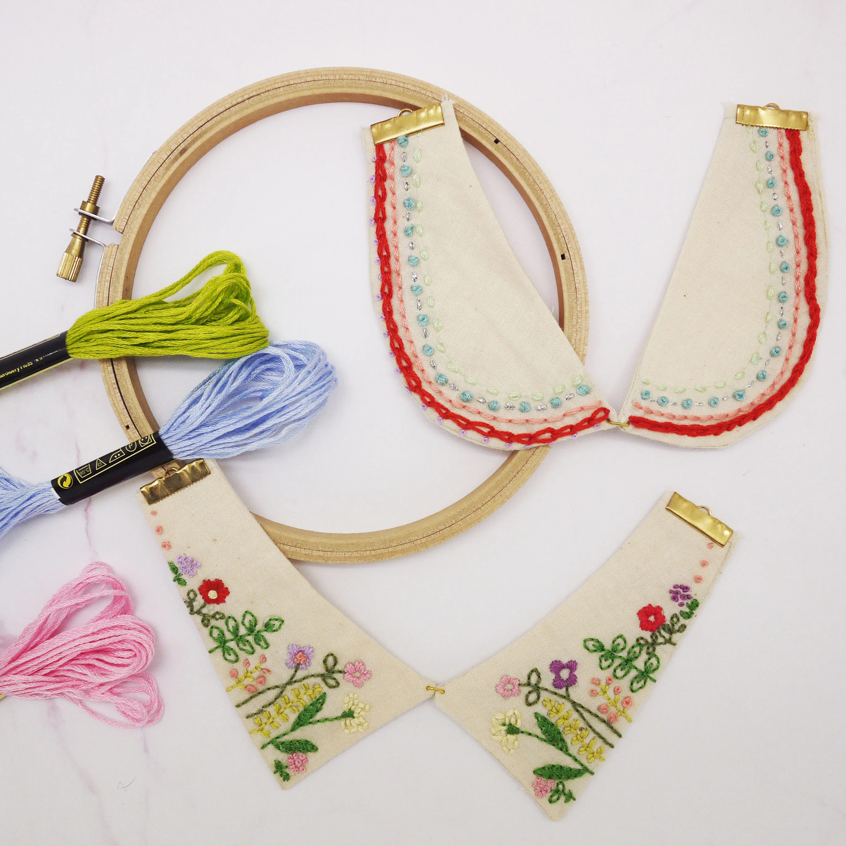 Trend 2022  Kids Neck Embroidery Peaked Collar Designs