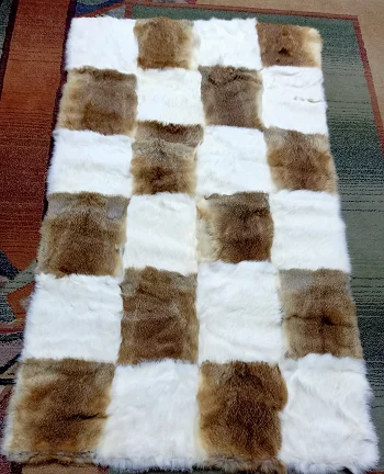 Real Rabbit Fur Rugs Luxury Fur Carpets