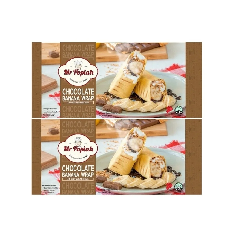 Singapore Sweet and Salty Taste Frozen Style Ready to Eat Chocolate Banana Microwavable Wraps For Children And Adults