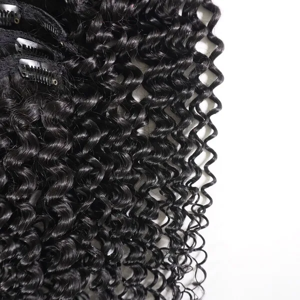 Лучшее качество! Накладные человеческие волосы естественного цвета из вьетнамских волос с зажимом