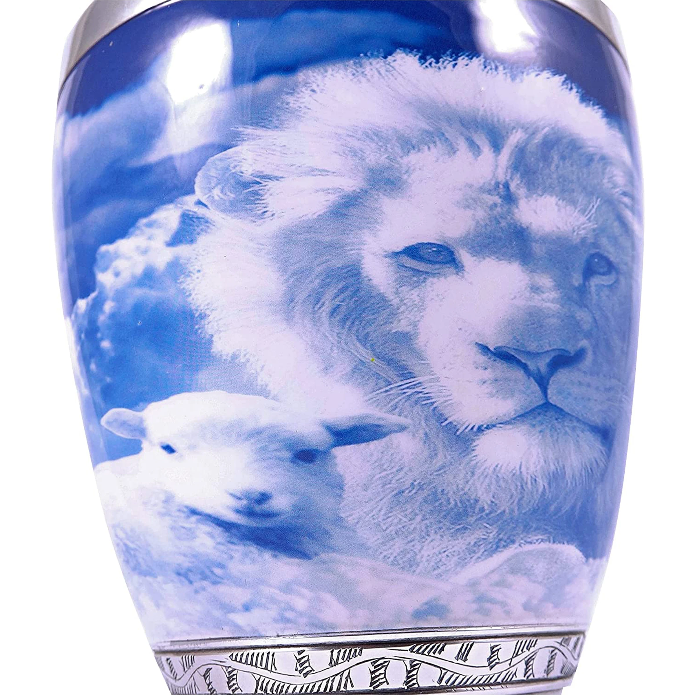 Оловянная большая урна для золы человека прекрасная и скромная ваших близких остается синей патиной