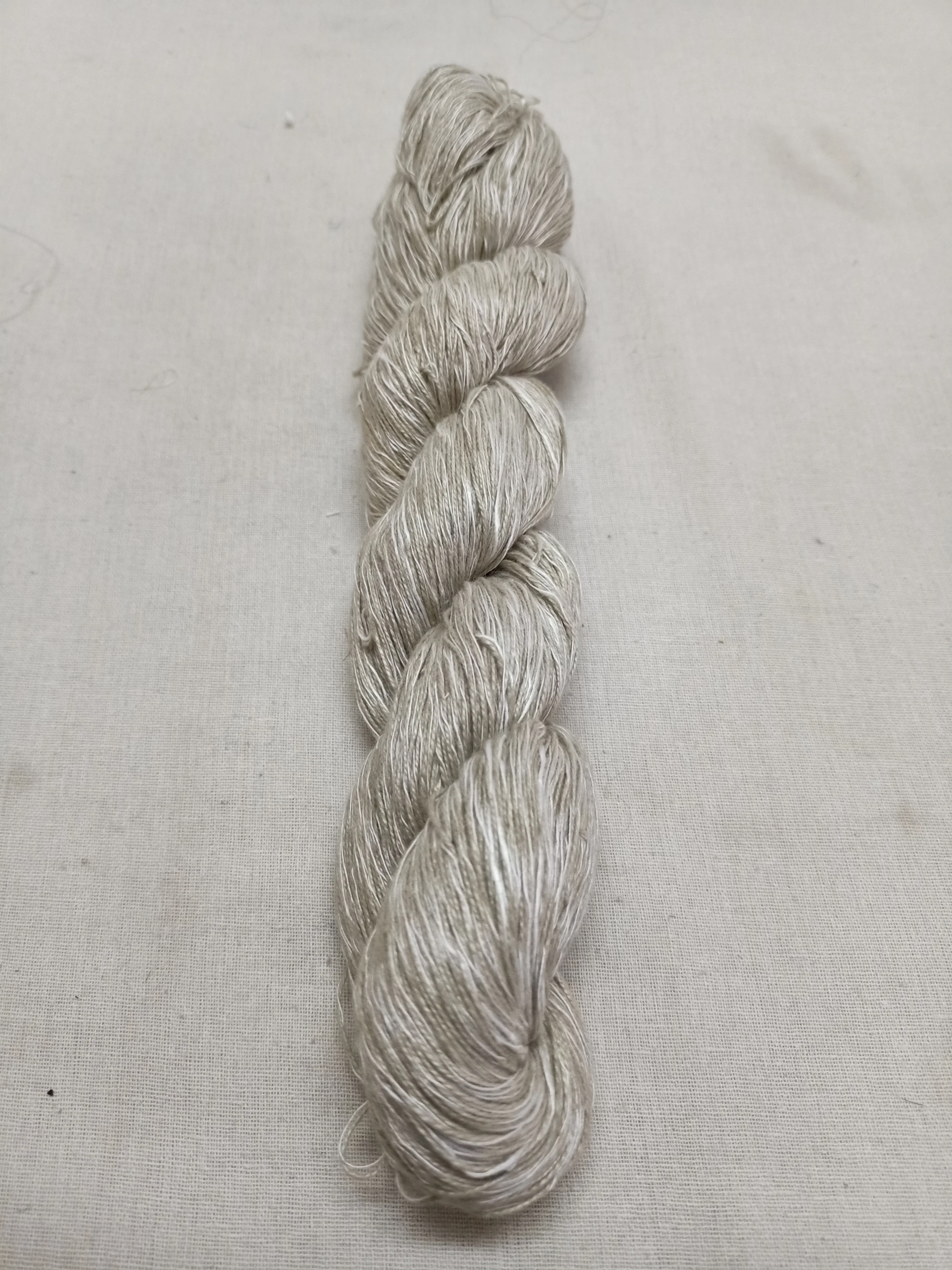 Natural Linen Yarn with Slub Made From 100% Fiber Available in 100 Gram Skeins