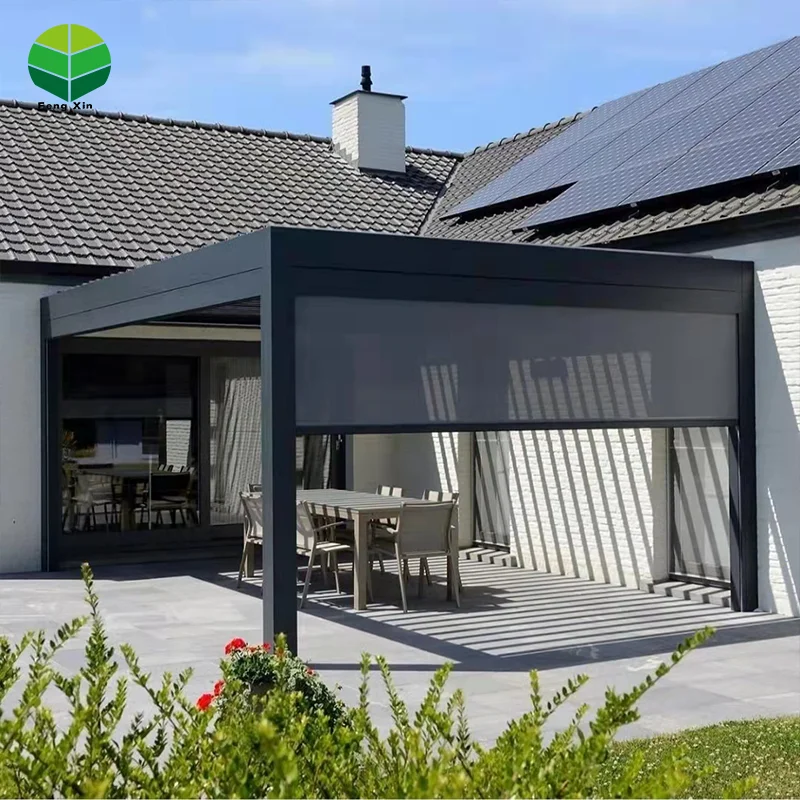 Louver Roof System Kits Outdoor Gazebo Garden Bioclimatic Aluminium Pergola Metal Fence Panel Polycarbonate Greenhouse Arch