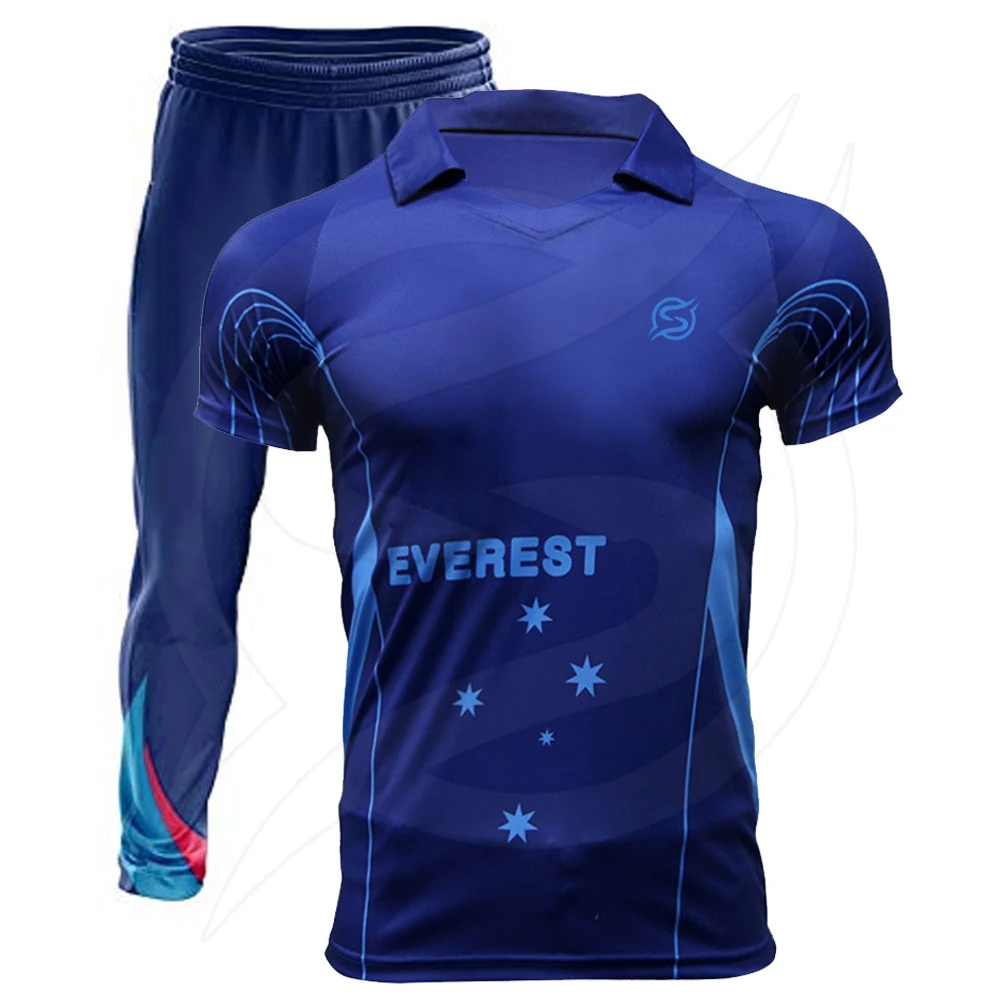 2021 customized sublimation cricket kit uniform set for men