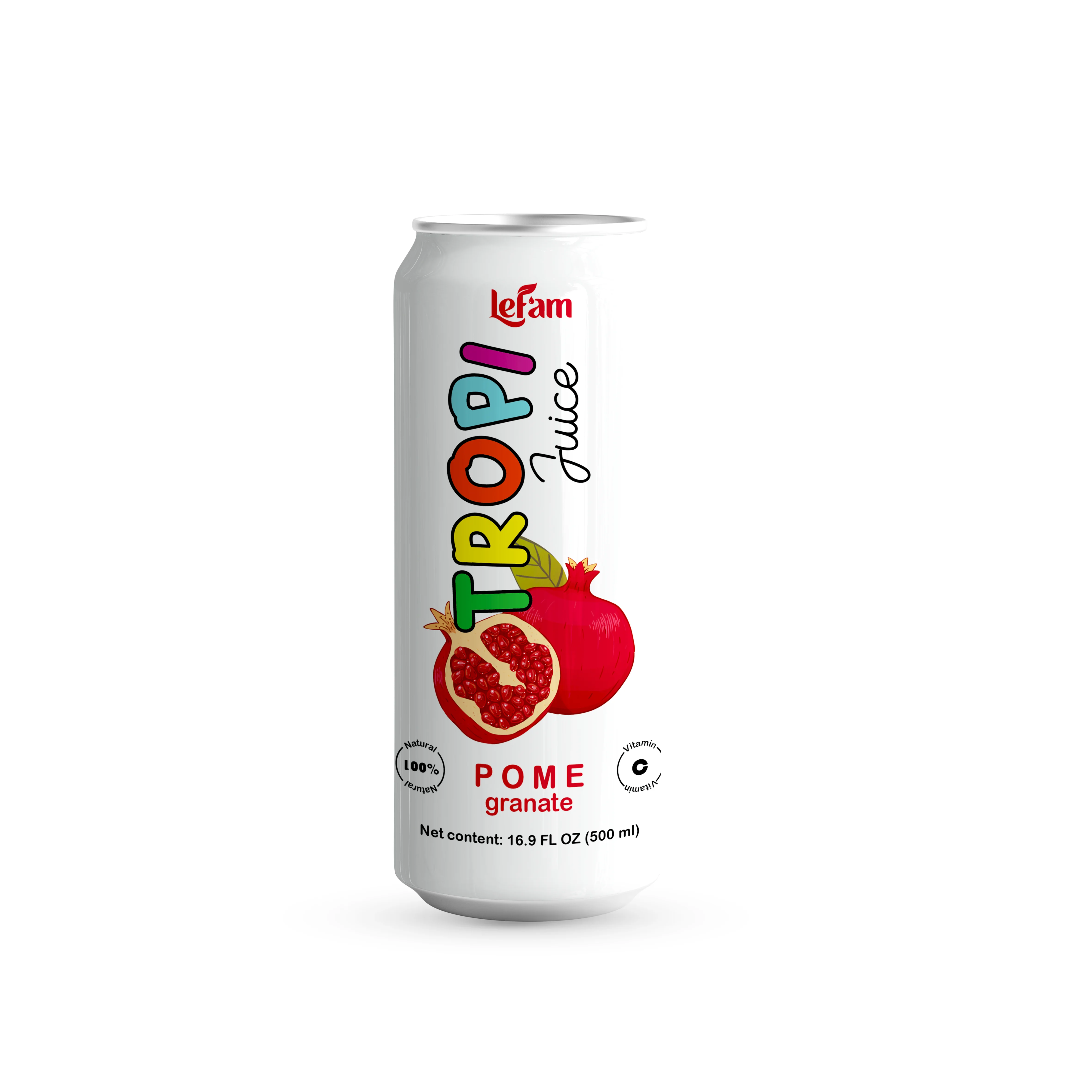 Heathy OEM Soft drink 500ml Pomegranate Juice High Quality Fresh  Canned Never from concentrate LEFAM 0084 96 345 2745