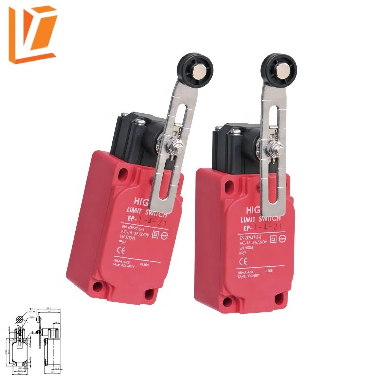 EP-1-4-21 Adjustable roller arm type waterproof safety metal limit switch