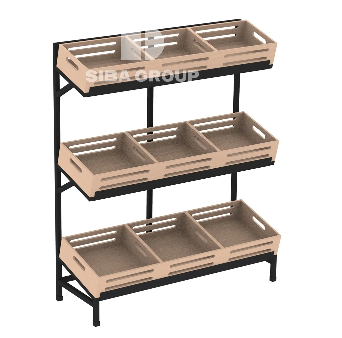 Hot Selling Wall Mounted Supermarket Equipment Fruit Stand Vegetable Rack For Fruit Shop Shelf