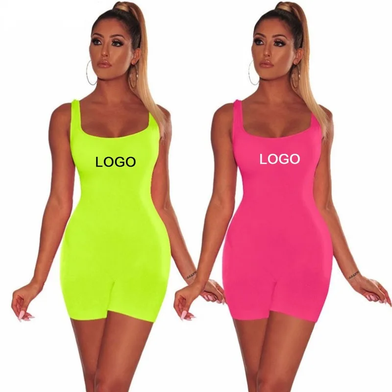 Женские однотонные Эластичные Обтягивающие Клубные костюмы в стиле хип-хоп, обтягивающие модные Обтягивающие Комбинезоны по индивидуальному заказу