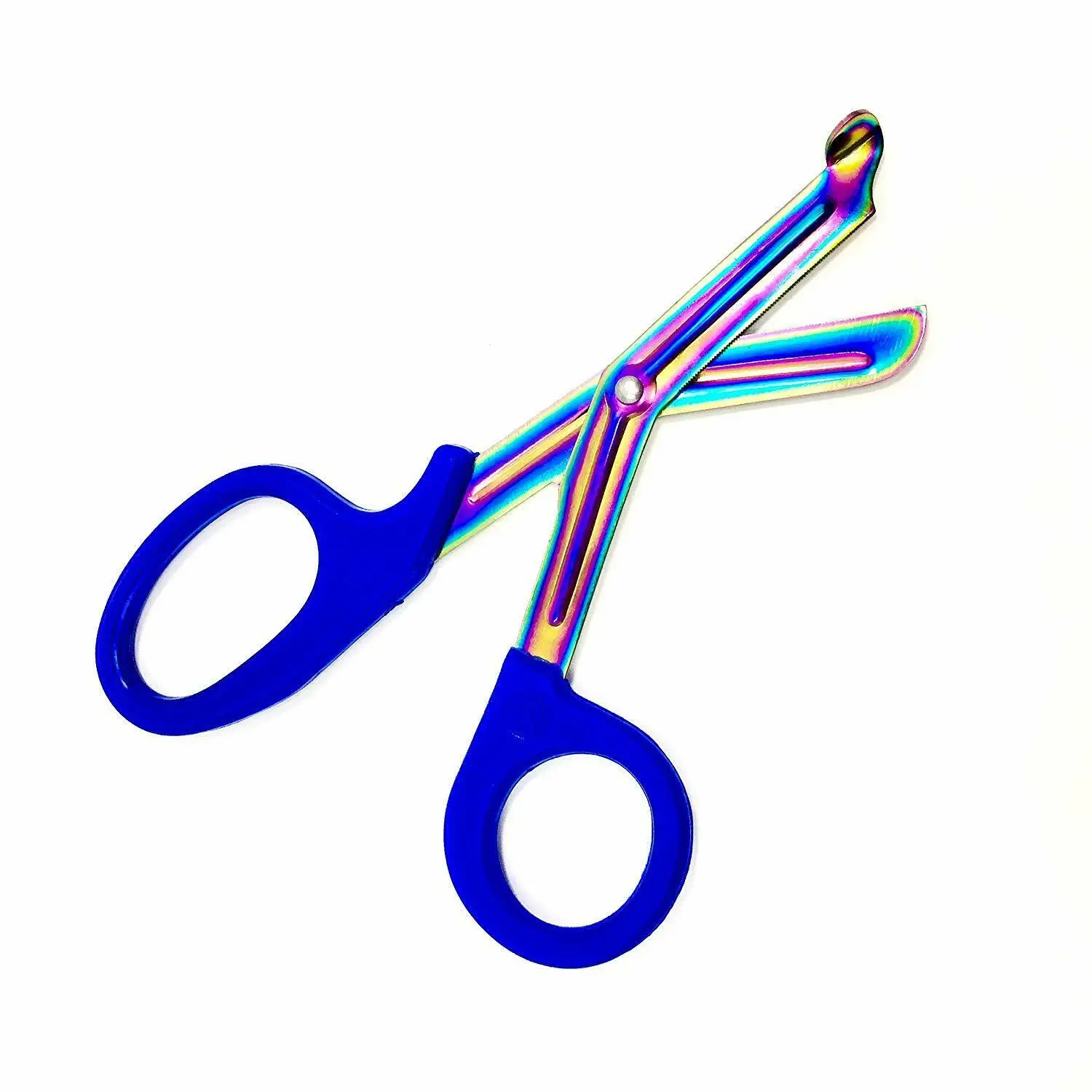 Pink Color Nursing Scissors with Black Fluoride Coated Blades