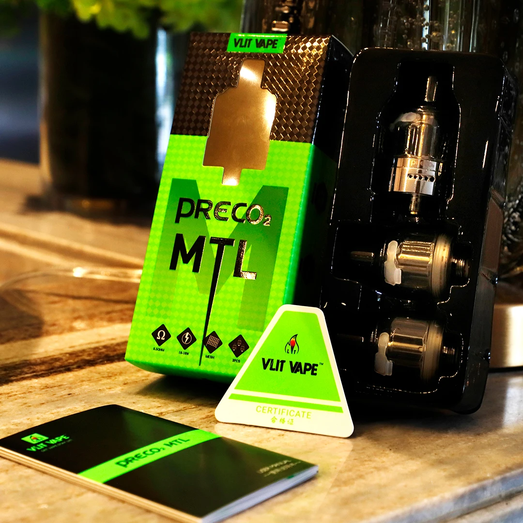 
Vlit Vape Preco 2 MTL disposable mouth to lung tank mesh coil airflow control system vape tank 