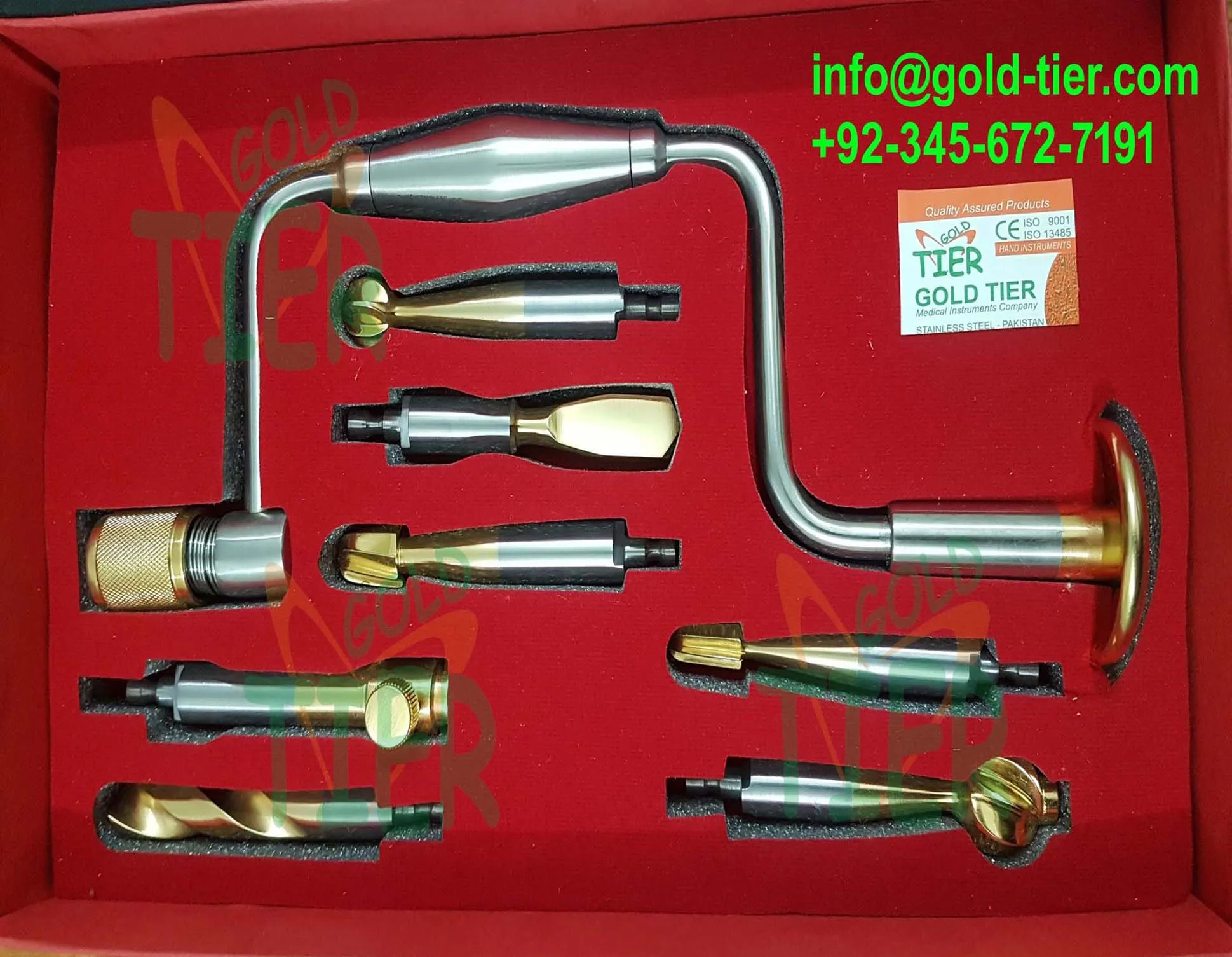 Hudson Brace Hand Drill complete set