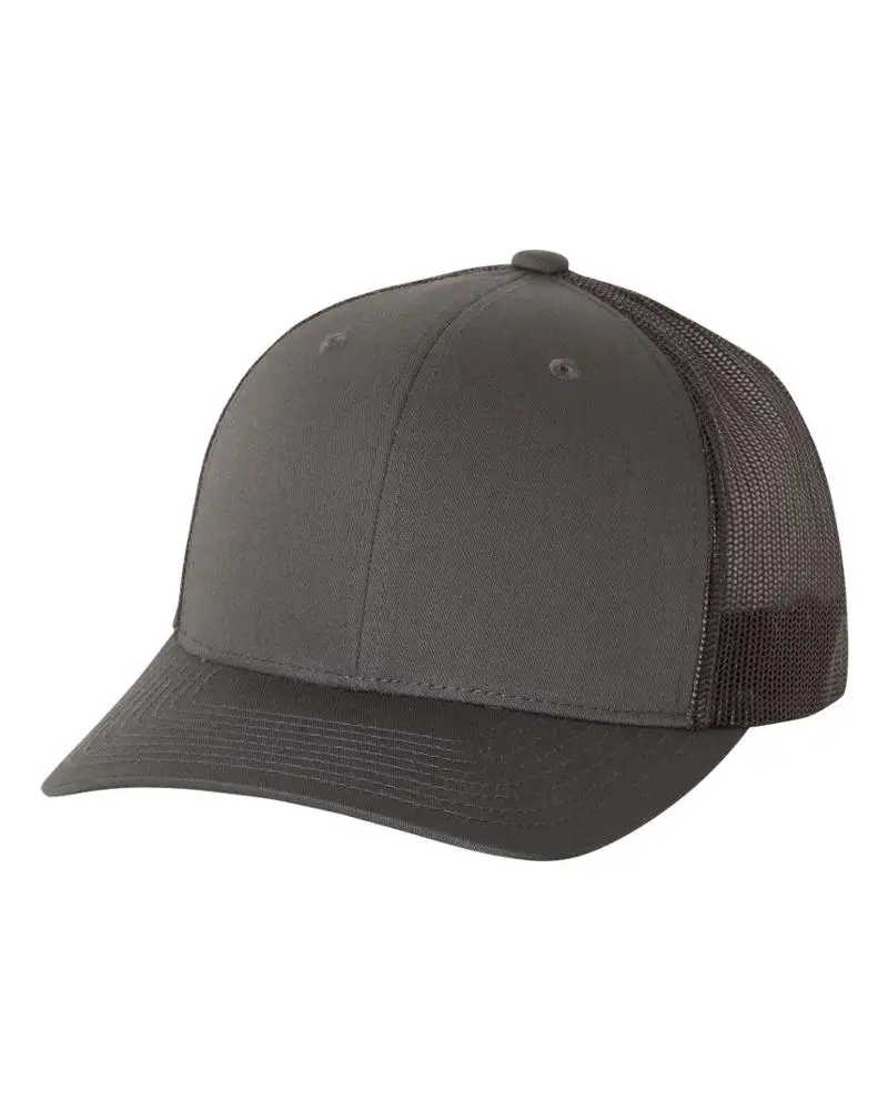 Six panel structured mid-profile retro snapback trucker hat- cotton/polyester- comes with your logo