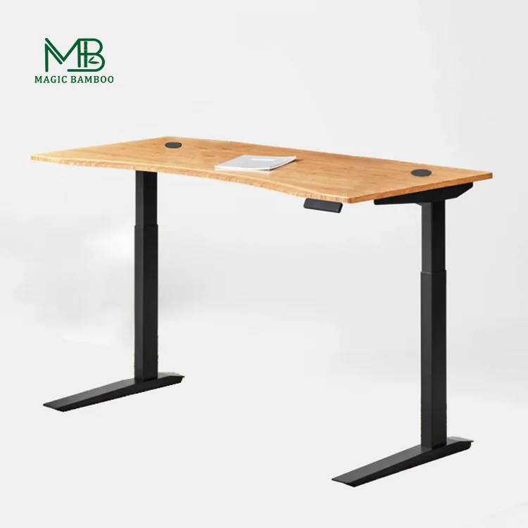 Wholesale Ergonomic bamboo desk top bamboo Table Top for Standing Desks lift up desk