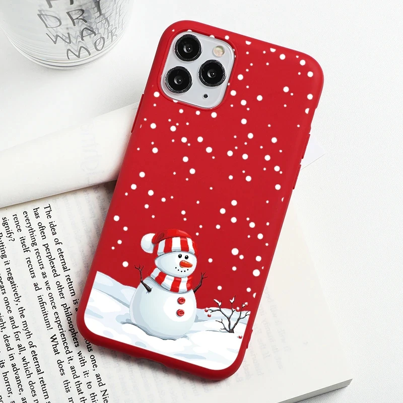 Christmas pattern design shockproof mobile phone cover cute 3d Soft TPU  phone case for iphone 13 pro max 12 mini