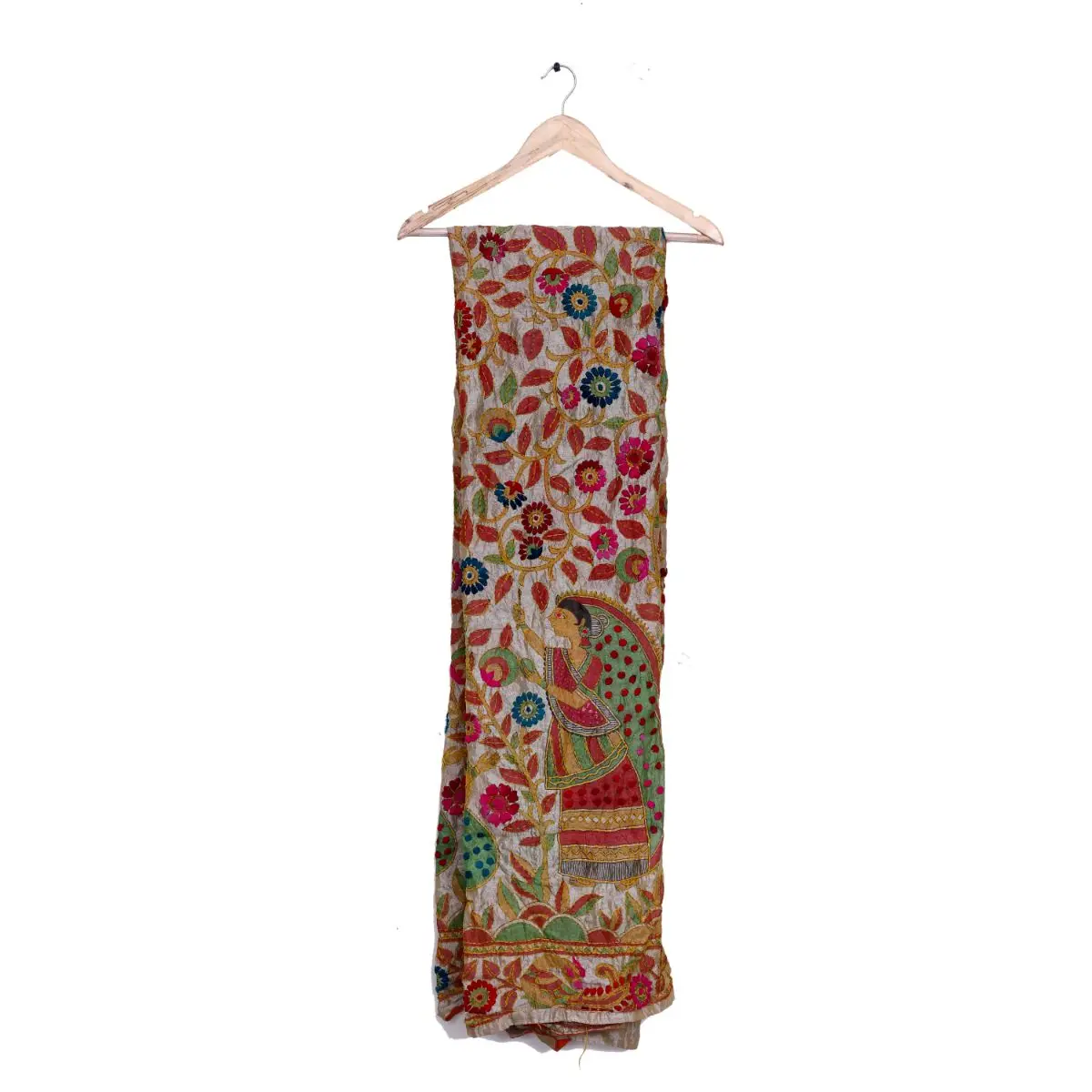 Hand Embroidery colorful Indian Wedding Traditional Scarf Party Wear Stole Chunni Scarves & Wraps