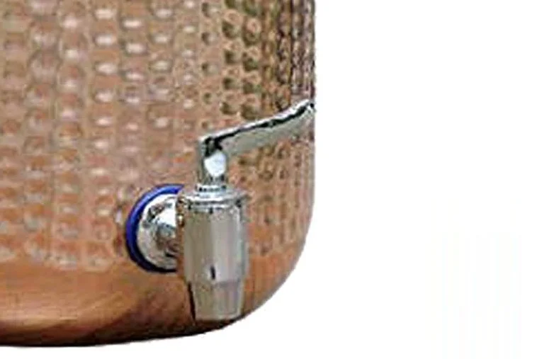 Hammered Design Copper Dispenser / Matka / Pot / Container / Tank for Water Storage For Home Hotel Kitchen and Hallway..