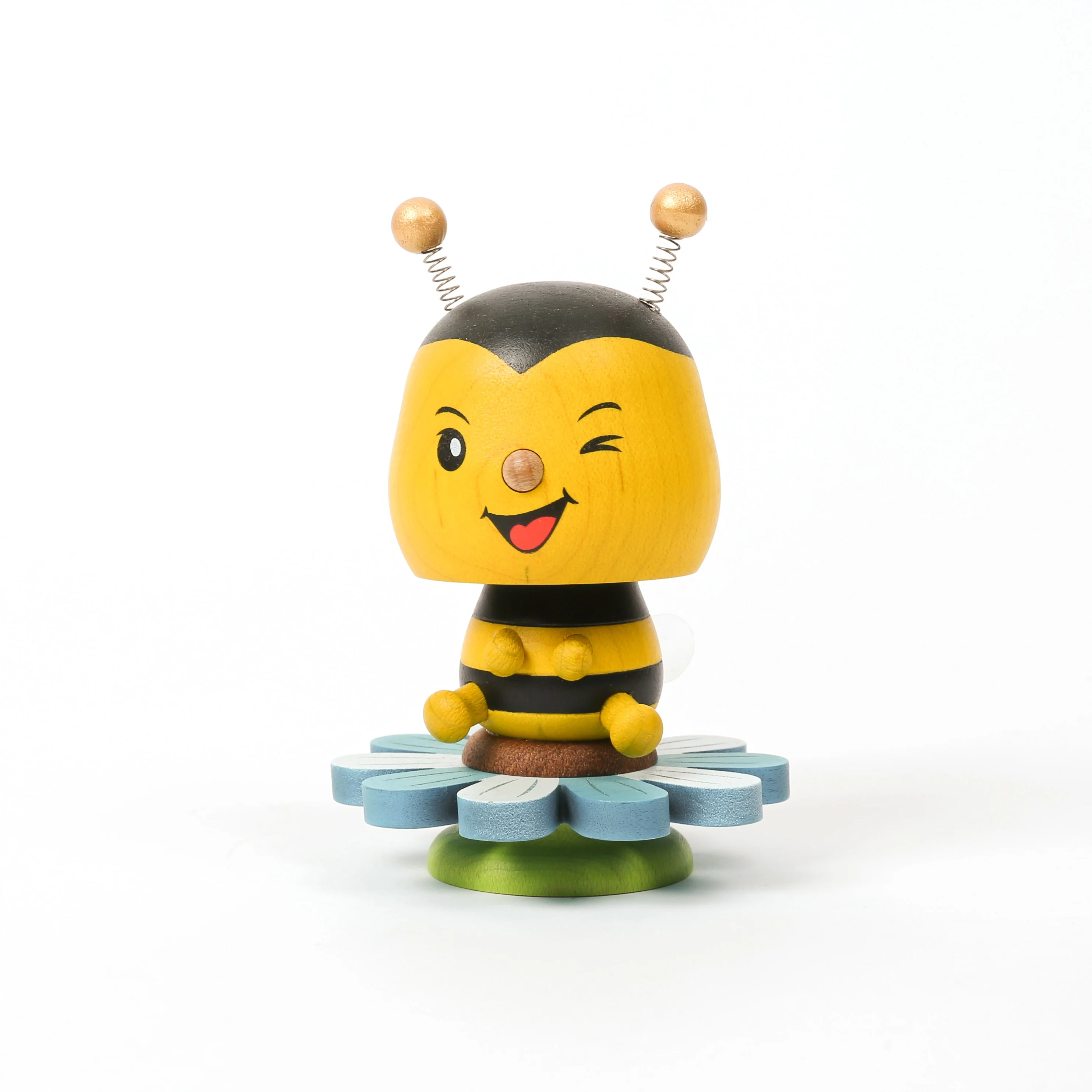 [2 2] Оптовая продажа деревянная пчела Bobblehead для украшения