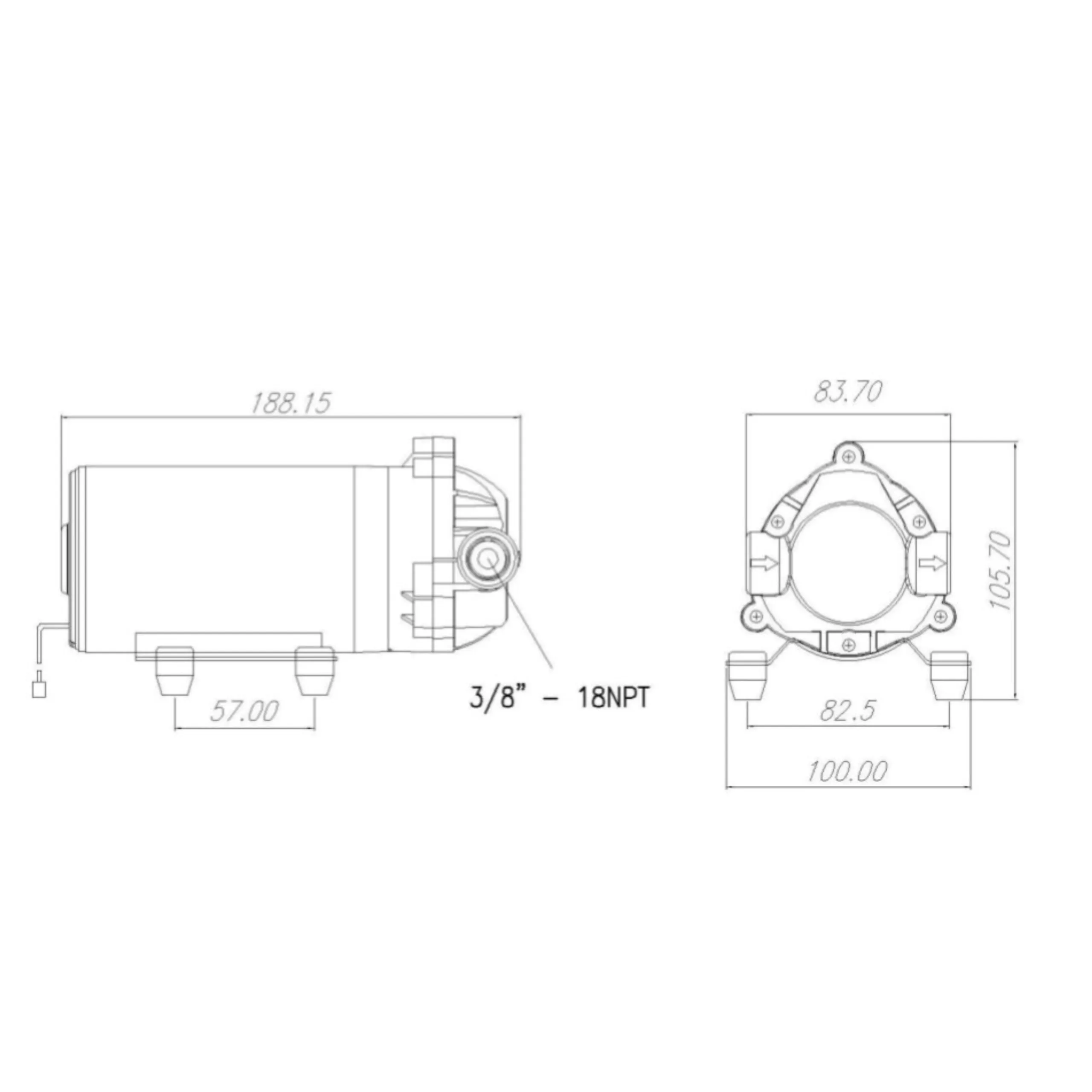 VIETNAM RADIAN 125 PSI BOOSTER PUMP FOR RO WATER PURIFIER