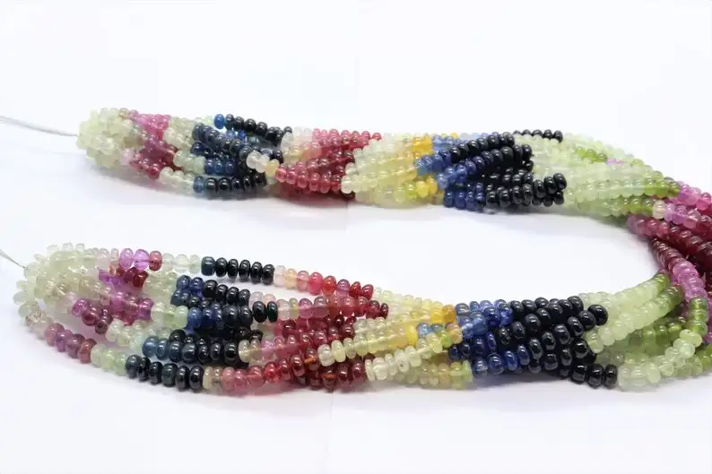 Многослойные сапфировые гладкие круглые плоские бусины 15 дюймов для изготовления ювелирных изделий