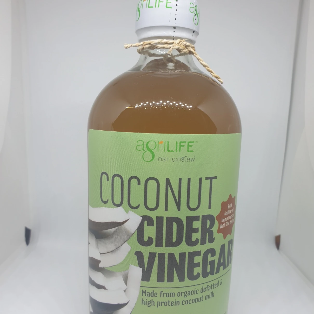 
Coconut cider vinegar made from organic defatted high protein coconutmilk certified organic productofthailand thailand 