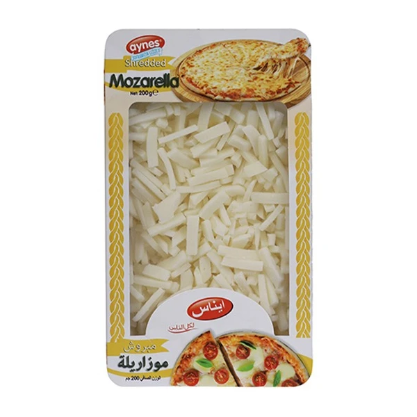 Aynes 200 GR Mozzarella Grated Cheese Pizza Yellow Light Block Packaging