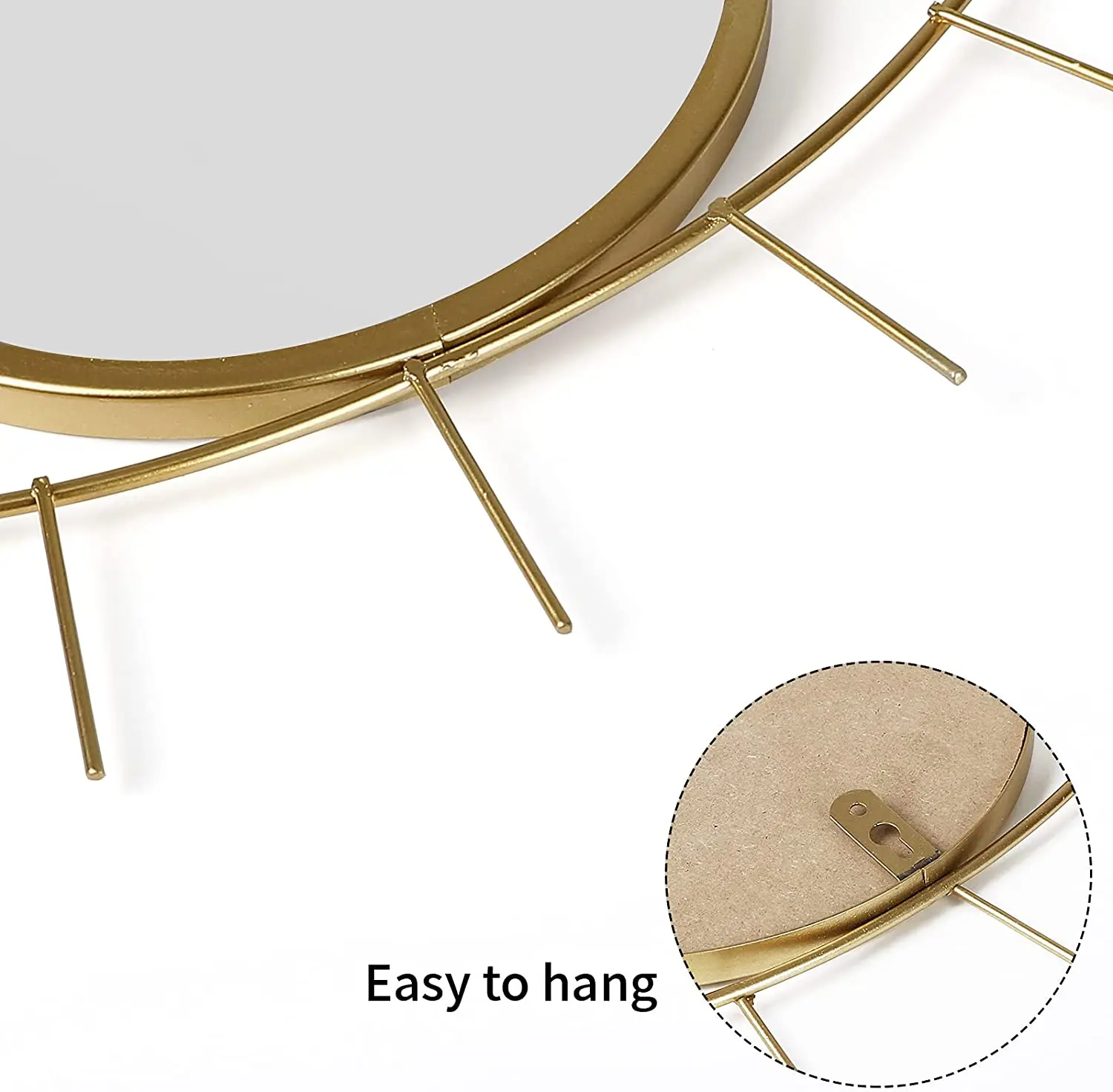 Boho Eye Wall Mirrors Decorative evil eye Metal Mirrors Gold Mirror with Tassels Great Wall Art for Bathroom Bedroom Living Room