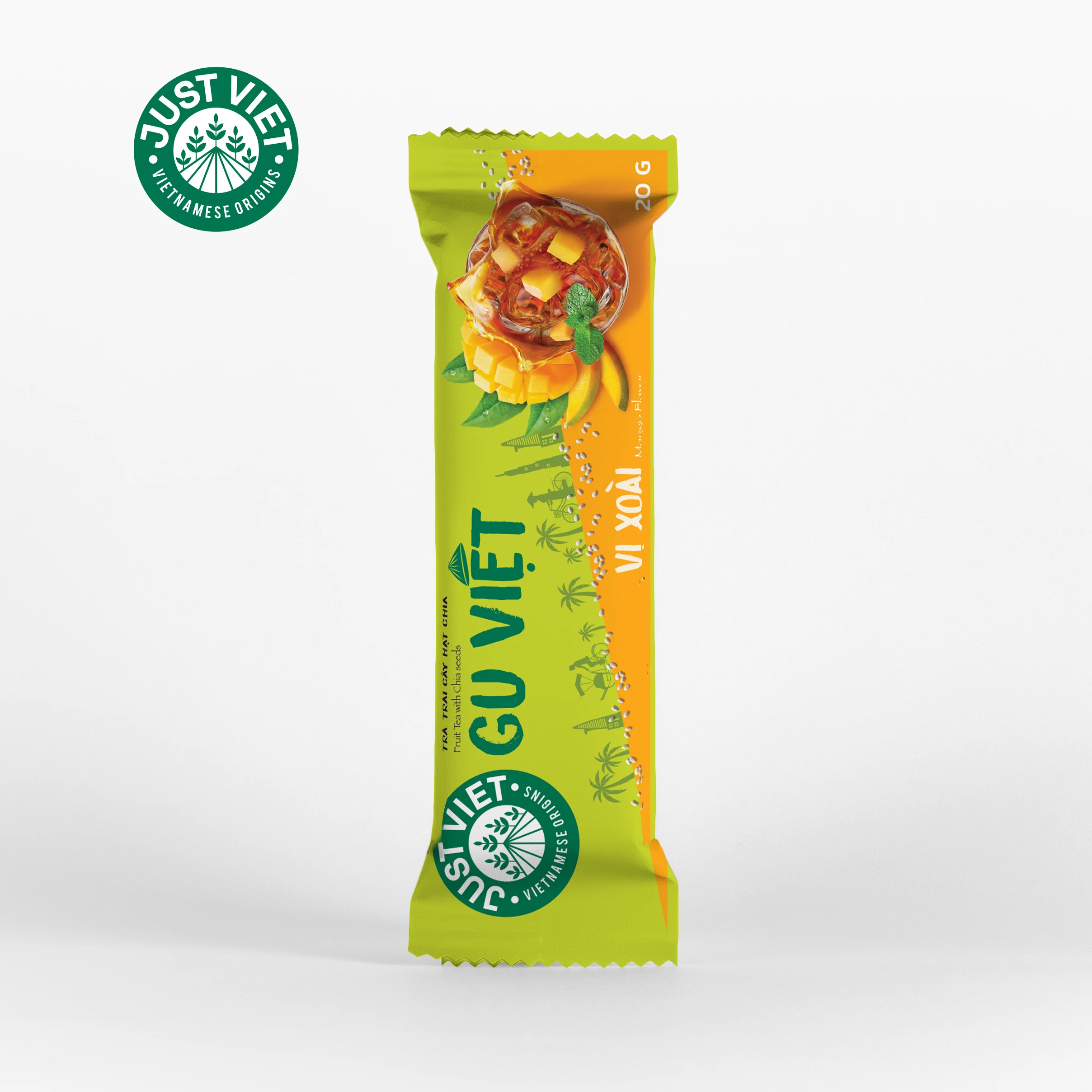 
Flavored vietnam tea - Mango tea with chia seeds - 20g stick 