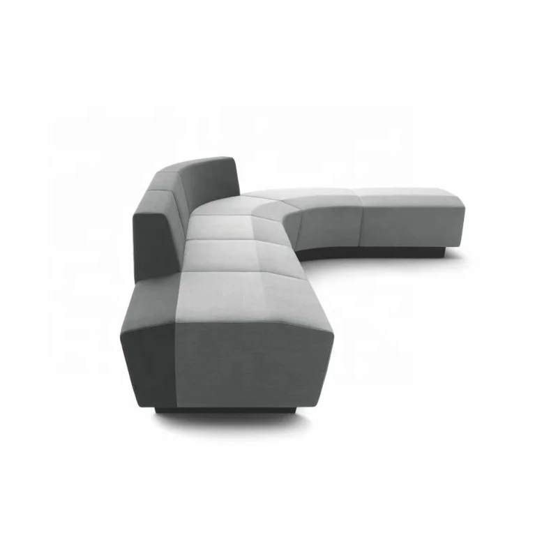 S Shape Office Furniture Modern Innovative Leisure Modular Office Sofa Combination Sectional Sofa Set Fabric European Style